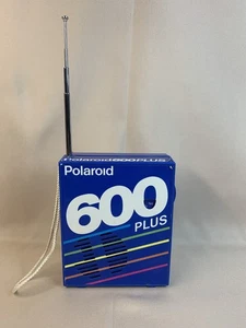 Vintage 1985 Polaroid 600 Plus blau AM FM Werbe Radio funktionstüchtig! - Bild 1 von 15