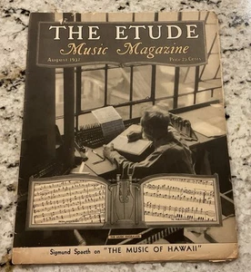 Vintage August 1937 "THE ETUDE" Music Magazine - Picture 1 of 3
