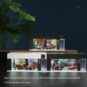1/64 Diorama Car Display Case with LED for Collections Desktop Birthday Gift - Picture 1 of 21