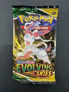 2021 Pokemon Evolving Skies Booster Pack Factory Sealed Sylveon Art NEU Sylveon - Bild 1 von 2