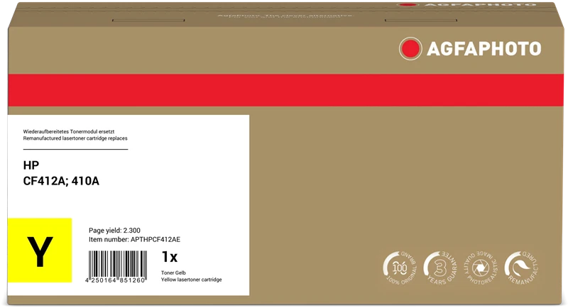 ORIGINAL Agfa Photo toner giallo APTHPCF412AE ~2300 Seiten - Immagine 1 di 1
