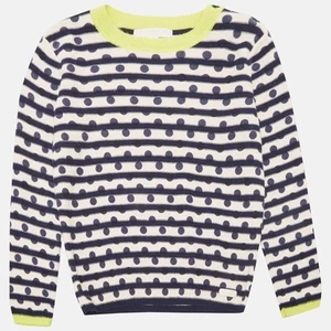 Burberry Children White/Navy Blue Cotton Full Sleeve Sweater 8 Yrs - Picture 1 of 5
