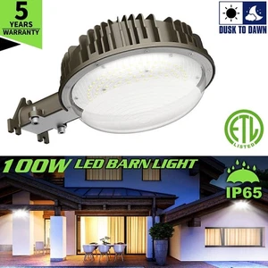100W LED Barn Light Dusk to Dawn IP65 Waterproof for Outdoor Security/Area Light - Picture 1 of 9