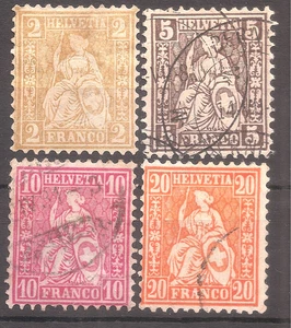 Switzerland   Sc #60-64   Used   Cat Val $230+    gtc1 - Picture 1 of 1