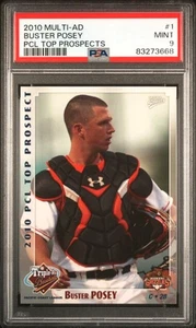 Multi-Ad PCL Top Prospects Buster Posey #1 2010 - PSA 9 - RARO, ¡Pop 3, 0 superior! - Imagen 1 de 2