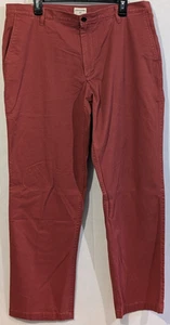 DOCKERS - Harvest Red Jean-cut Stretch Chino Flat-Front Pants, Fits Mens 38 x 32 - Picture 1 of 8