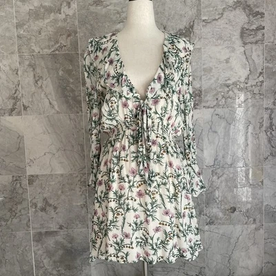 Mini Vestido Free People Floral Volantes Me Up Pequeño Foto 1 de 4