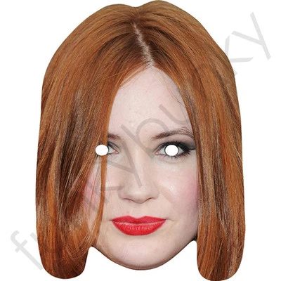 Karen Gillan Celebrity Card Face Mask - Ready To Wear - Fancy Dress - Image 1 of 2