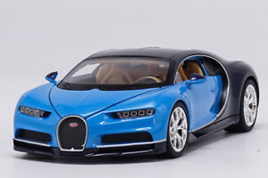 Welly 1:24 Bugatti Chiron Blue Diecast Model Car Vehicle New in Box