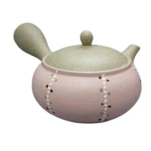Teapot Kyusu Tokoname - AKIRA - Pink - 360 ml cc - Stainless Mesh - Dot Pattern - Picture 1 of 1