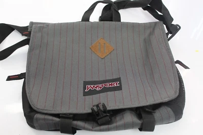 Jansport Gris Rayas Bolso Mensajero Portátil Estuche de Transporte 15 x 13 x 4.5" Foto 1 de 4