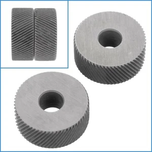 2pcs 0.8mm Pitch Left Right Diagonal Cut Knurling Wheel 19mm x 8mm Diamond Tool - Picture 1 of 3