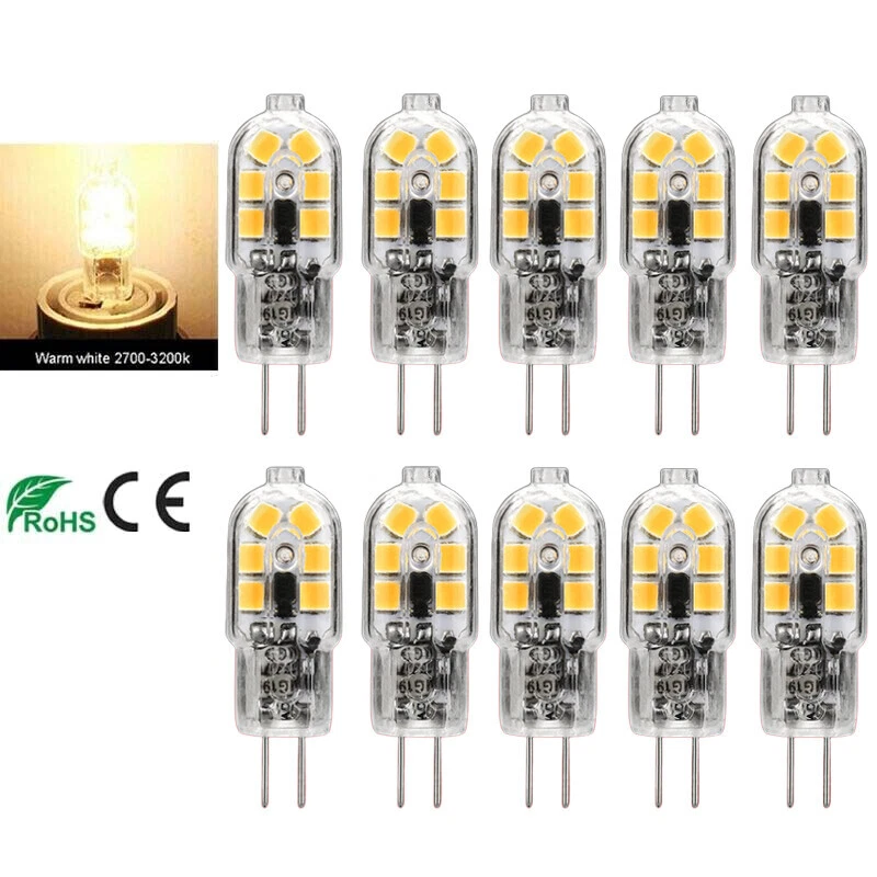 10X Lampadina a LED G4 luce 5W SMD 2835 capsula bianca calda AC/DC 12V lampadine - Image 1 of 1