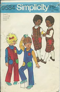 S 9584 sewing pattern short or long JUMPSUIT circle square mitten Pockets size 4 - Picture 1 of 1