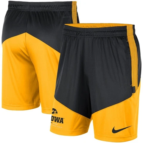NWT Nike Iowa Hawkeyes Team Performance Knit Shorts 3XL Black/Gold MSRP$45 Cover