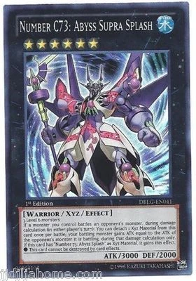 DRLG EN041 1ST ED 1X NUMBER C73 ABYSS SUPRA SPLASH SUPER RARE CARD - Image 1 of 2