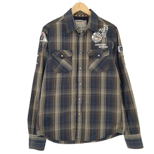 Camisa De Hombre Camp David A Cuadros De Franela De Algodón Yw7 Talla S - Imagen 1 de 10