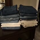 Denim Jean Lot. 14 Pairs. Embroidery, Details And Designers. 00-27 Waist. Resell