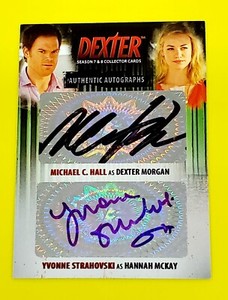 2016 Dexter Seasons 7 & 8 Autograph DAMY Michael C. Hall & Yvonne Strahovski  