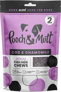 (2 chews) Pooch & Mutt - Calming Chew Treat, Long Lasting Fish Hide 90g - Picture 1 of 4