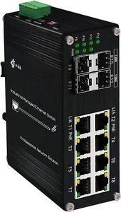 Industrial 8 Ports L2 Managed Gigabit PoE Fiber Switch with 4 1000Base-X SFP - Picture 1 of 7