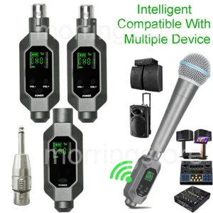 UHF Wireless System XLR Transmitter & Receiver for Speaker Microphone Karaoke - Picture 1 of 18