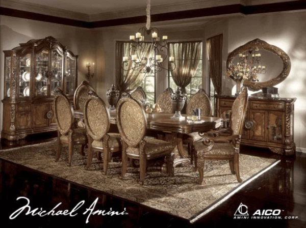 AICO by Michael Amini Excelsior 7PC rectangular dining set - Image 1 of 4