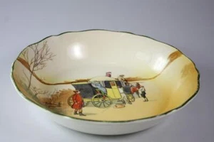 VINTAGE ROYAL DOULTON 'COACHING DAYS' BOWL D2716 - Picture 1 of 7