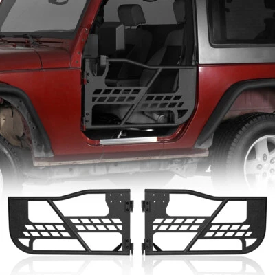 Protector de 2 puertas tubular de acero lado izquierdo + derecho apto para Jeep Wrangler JK JK 2007-2018 Foto 1 de 4