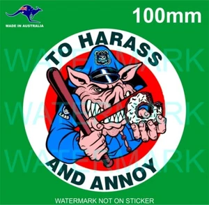 COPS PIGS POLICE STICKER BLM JDM DRIFT 4X4 FOR BEER FRIDGE TOOLBOX TRUCK BOAT - Picture 1 of 1