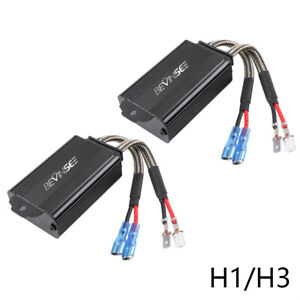 2x H1 H3 LED Headlight Canbus Resistor Anti Flicker Error Free Canceller Decoder