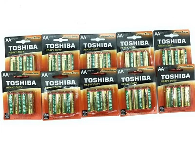 40 Batterie Stilo Zinco Carbone Toshiba In 10 Blister Da 4 Pile AA 1.5V R6 - Immagine 1 di 4