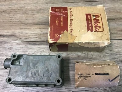 Fairlane T-Bird 1957-58 Ford Nos Holley Carb Float Bowl Cubierta B8A-9559-B Foto 1 de 4