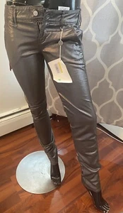 Pantalon jean CYCLE taille 28 gris 100% coton tissu brillant skinny Made In Italy - Photo 1/14