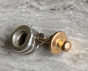 Pandora 790234 ALE Sterling Silber Baby Schnuller Binky Slider Charm LHG4 - Bild 1 von 5