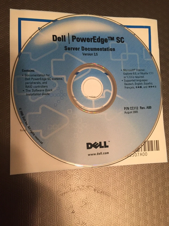 Dell PowerEdge SC Server Documentation Version 2.5 P/N CC112 Rev.A00 August 2005 - Image 1 of 1