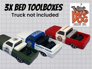83 Silverado Chevy Hot Wheels - Cassetta degli attrezzi letto personalizzata scala 3x 1:64 - Foto 1 di 4