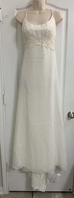 Beautiful Eden’s Bridal Wedding Dress Beaded Empire Waist Ivory - Image 1 of 4