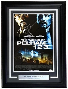 🚨DENZEL WASHINGTON SIGNIERT THE TAKE OF PELHAM 123- 16x22 INDIVIDUELL GERAHMTES POSTER - Bild 1 von 3
