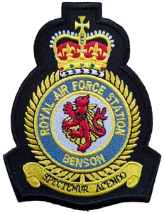 RAF Benson Royal Air Force Station gestickter Aufnäher Abzeichen - MOD LIZENZIERT - Bild 1 von 8