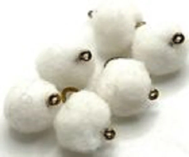 FLIE AND LURES Karpfenforelle Fliegenfischen WEISS EIFLIEGEN Stachel/Stachellos verschiedene Haken und Mengen