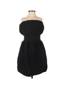 EUC GoAloneWithAlu Size Small Cocktail Black Bubble Dress Strapless Tailored Fit - Picture 1 of 2
