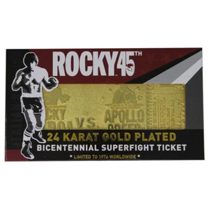 Rocky réplique 45th Anniversary Bicentennial Superfight Ticket plaqué Or 466472 - Imagen 1 de 9
