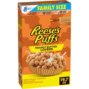 REESE�S PUFFS Peanut Butter Lovers Cereal, Made with Whole Grain, Family Size, 1 - Picture 1 of 1
