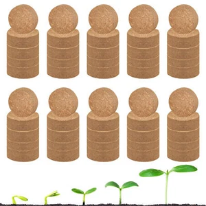 50pcs Coconut Fiber Coir Pellet Nutrient Soil Lightweight Plant Compressed Base - Picture 1 of 8
