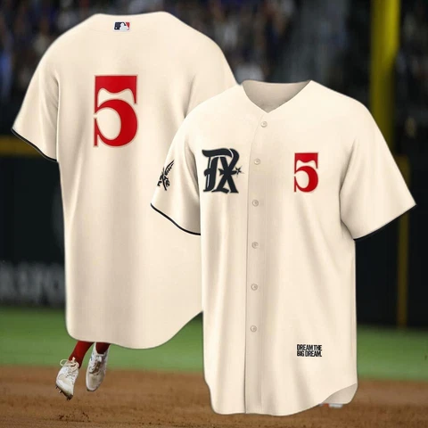 No.5 Rangers Corey Seager 2023 City Connect Baseball Jsy Shirt Cream Print Cover