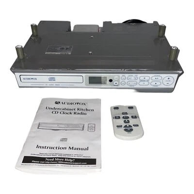 Audiovox Undercabinet Kitchen CD Player Clock Radio AM/FM KCD3180 Tested - Image 1 of 4