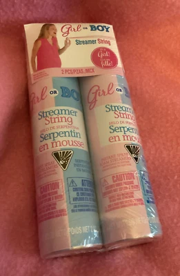 Spray de cuerda transmisor para niño o niña para revelación de género rosa para niña cuerda ridícula Foto 1 de 3