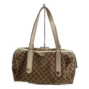 GUCCI Charmy Shoulder Hand Bag GG Canvas Leather 154180 Brown #33 - Picture 1 of 9