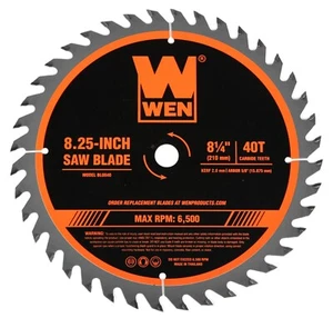 WEN BL0840 8.25-Inch 40-Tooth Carbide-Tipped Circular Saw Blade - Picture 1 of 3